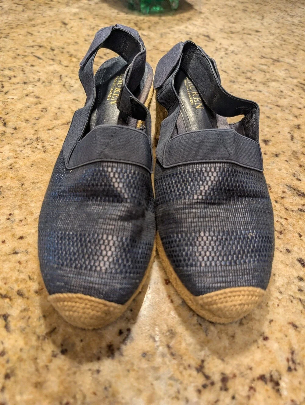 Ralph Lauren Navy Espadrilles Women's 10 B